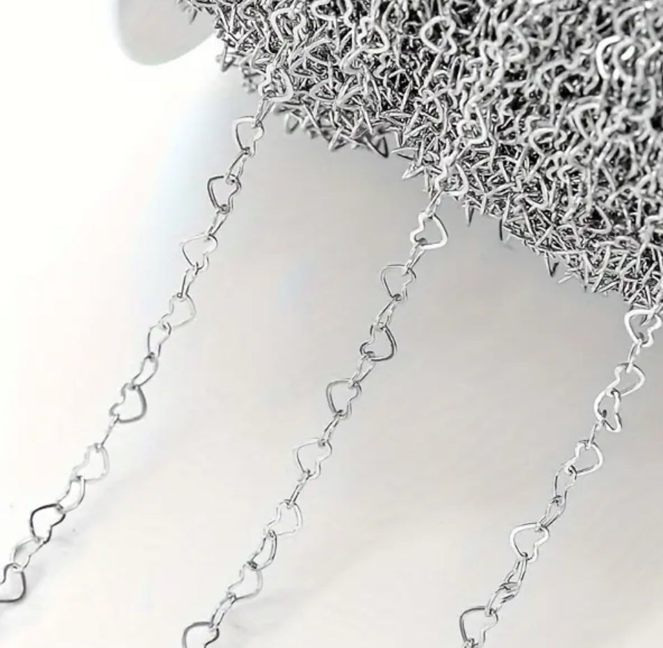 Micro Heart Linked Chain