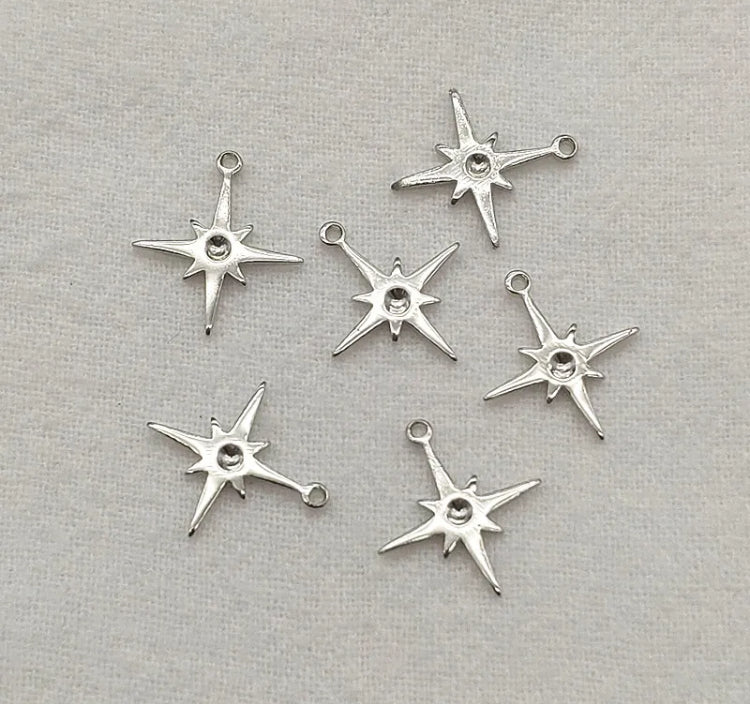 Celestial Star Charms 14x12mm