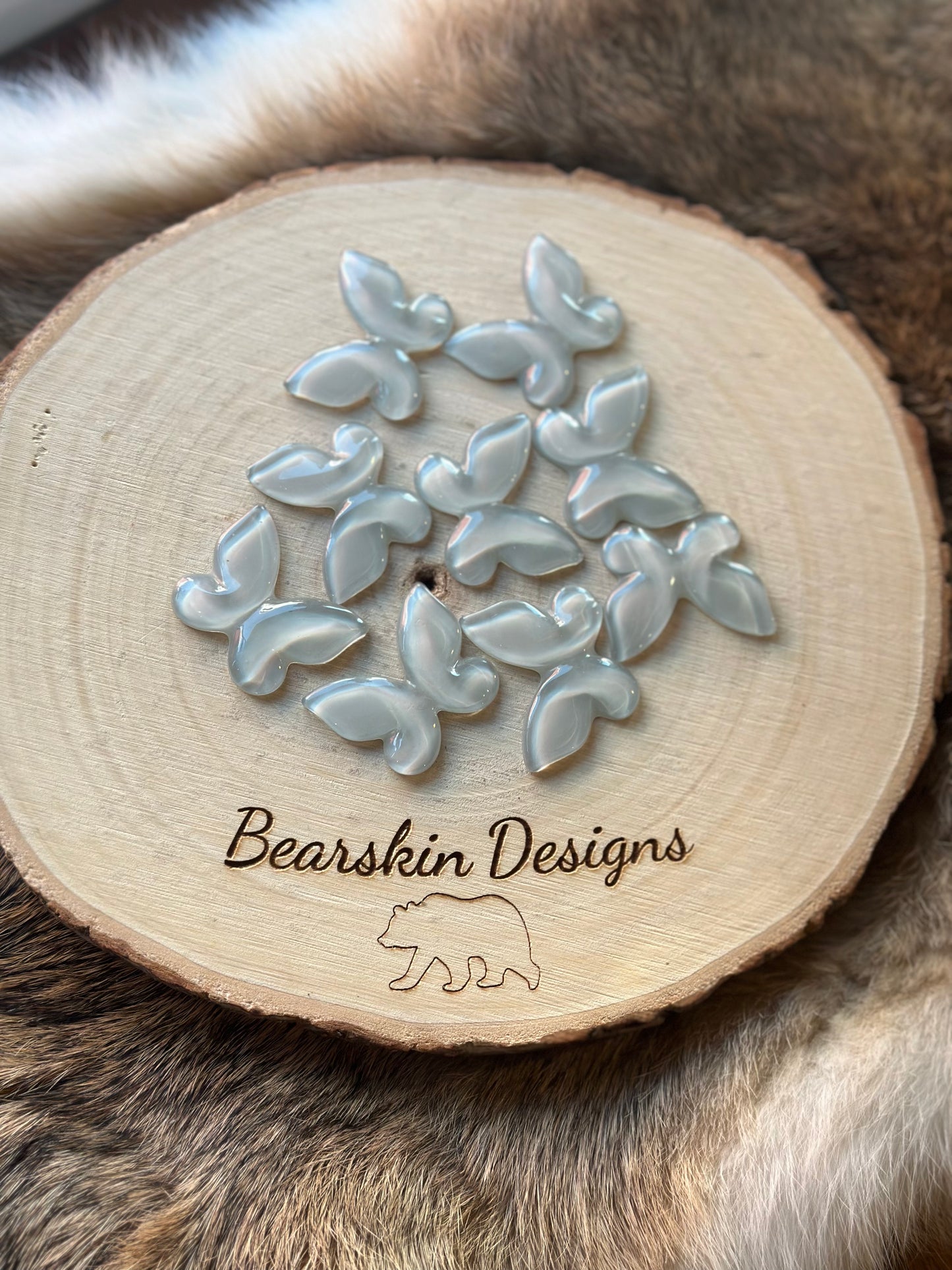 Glossy Butterfly Cabs - 24x30mm