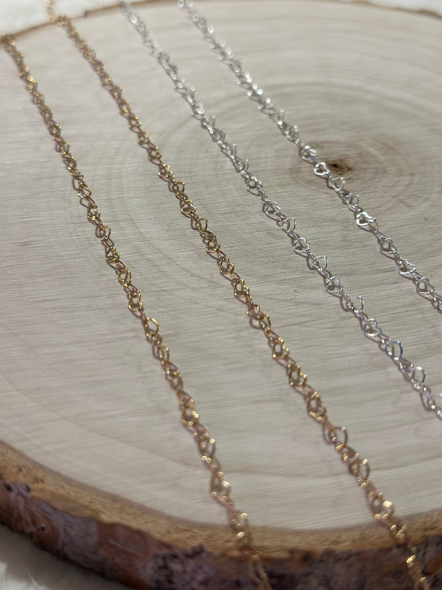 Micro Heart Linked Chain