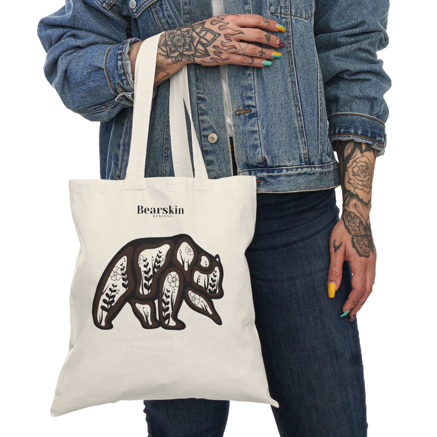 Botanical Bear - Natural Tote Bag