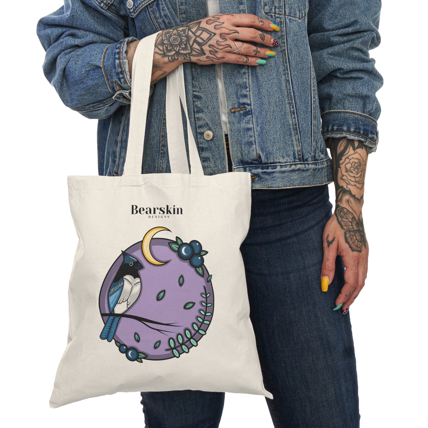 Bluejay Berries - Natural Tote Bag