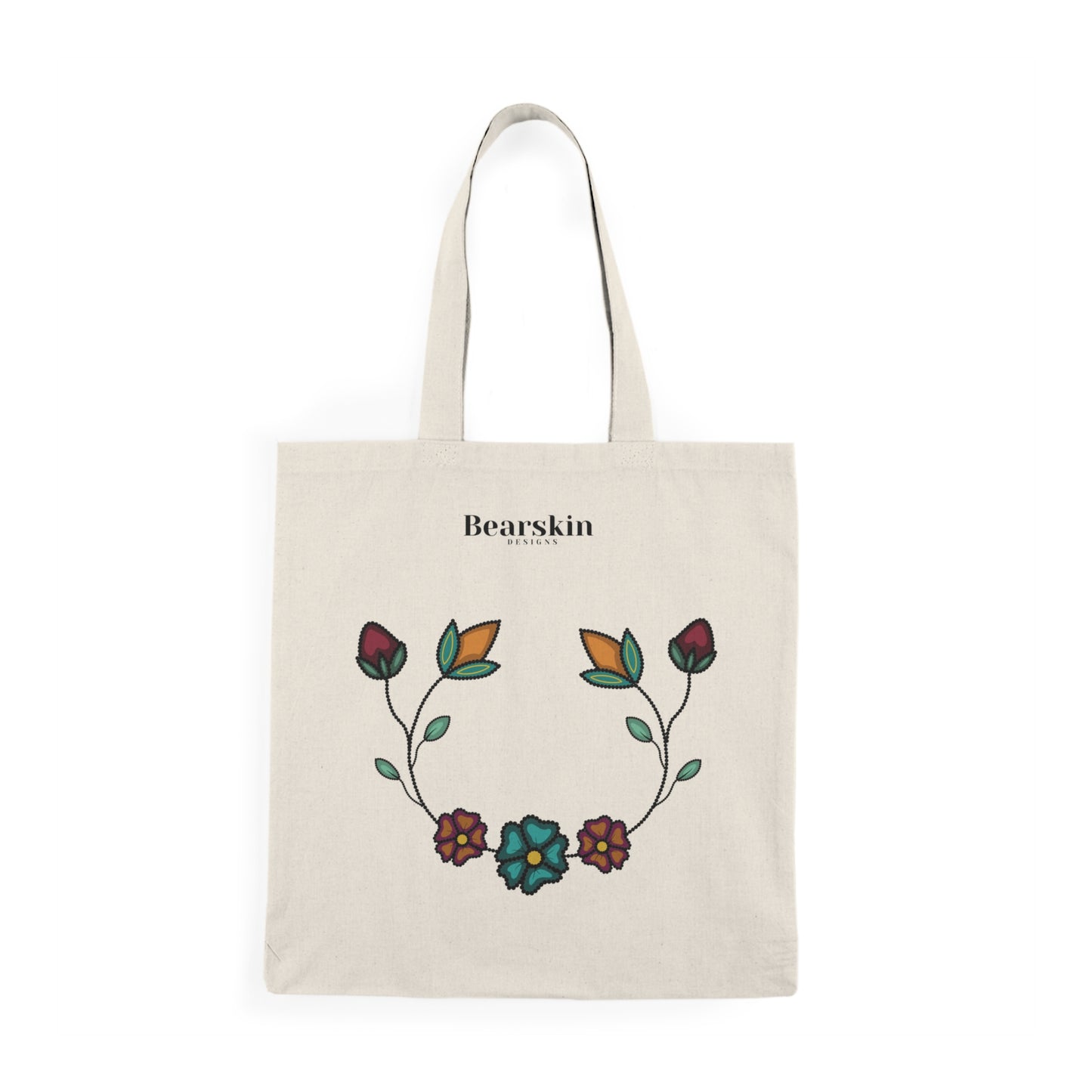 Strawberry Florals  - Natural Tote Bag