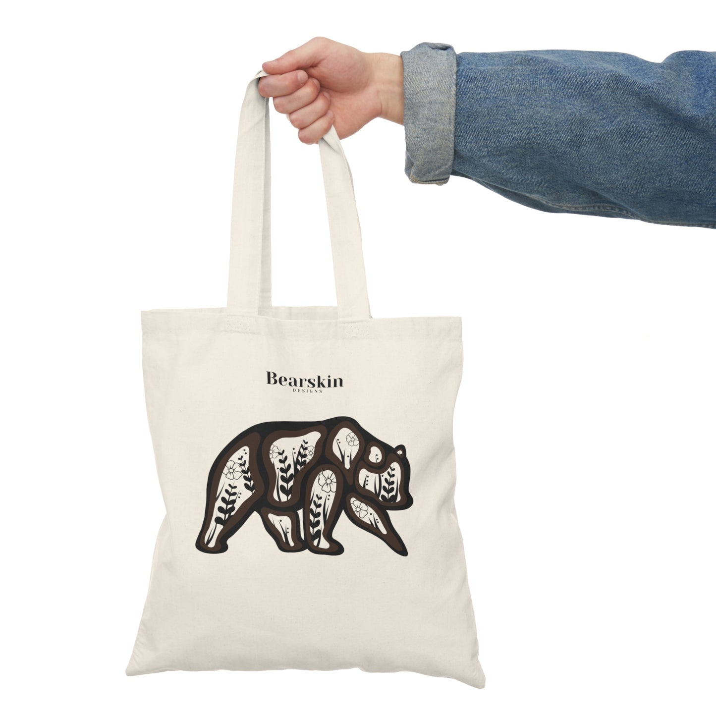 Botanical Bear - Natural Tote Bag