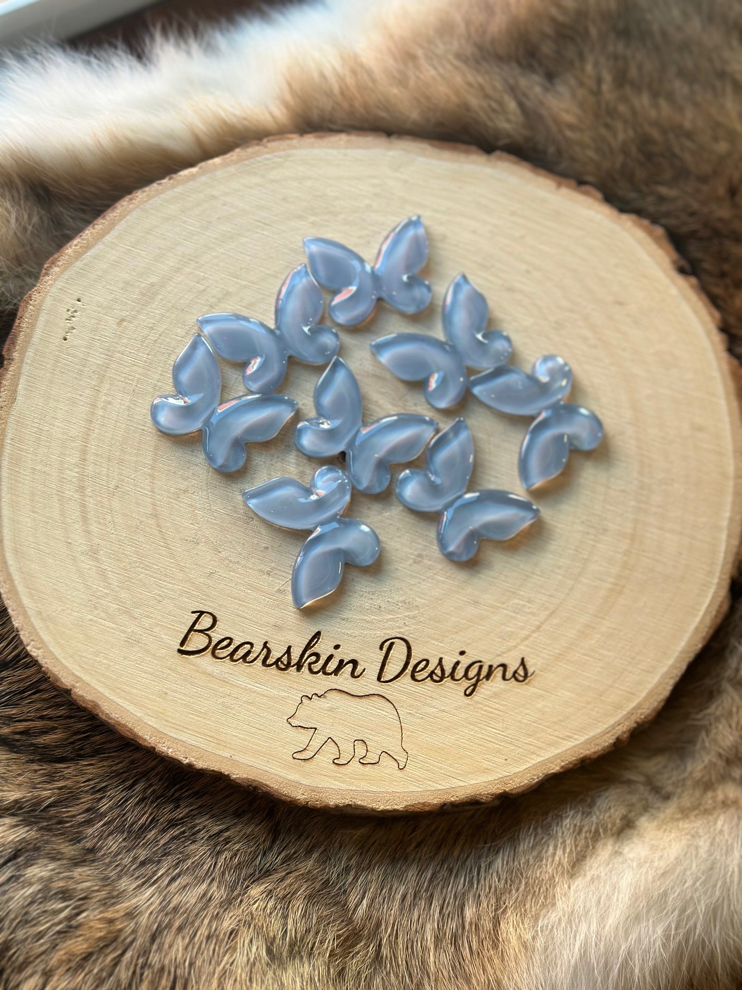 Glossy Butterfly Cabs - 24x30mm