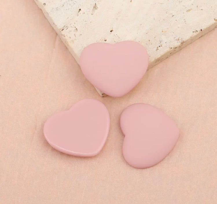 Matte Hearts 23x27mm