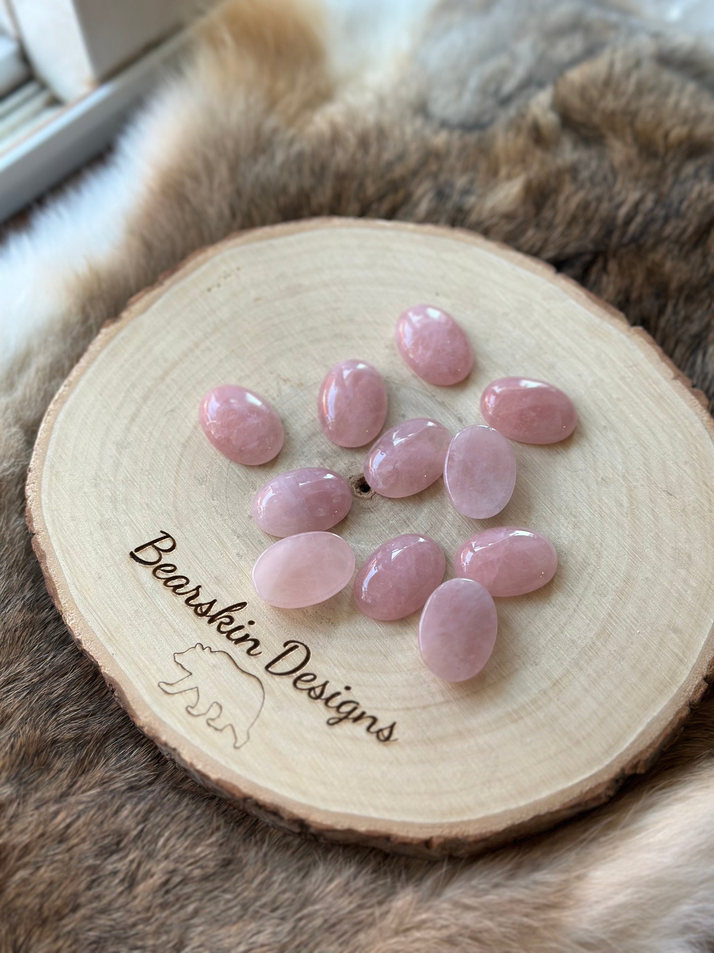 Rose Quartz Stone Cabs