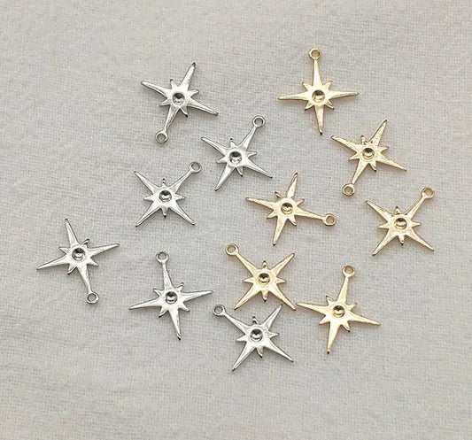 Celestial Star Charms 14x12mm