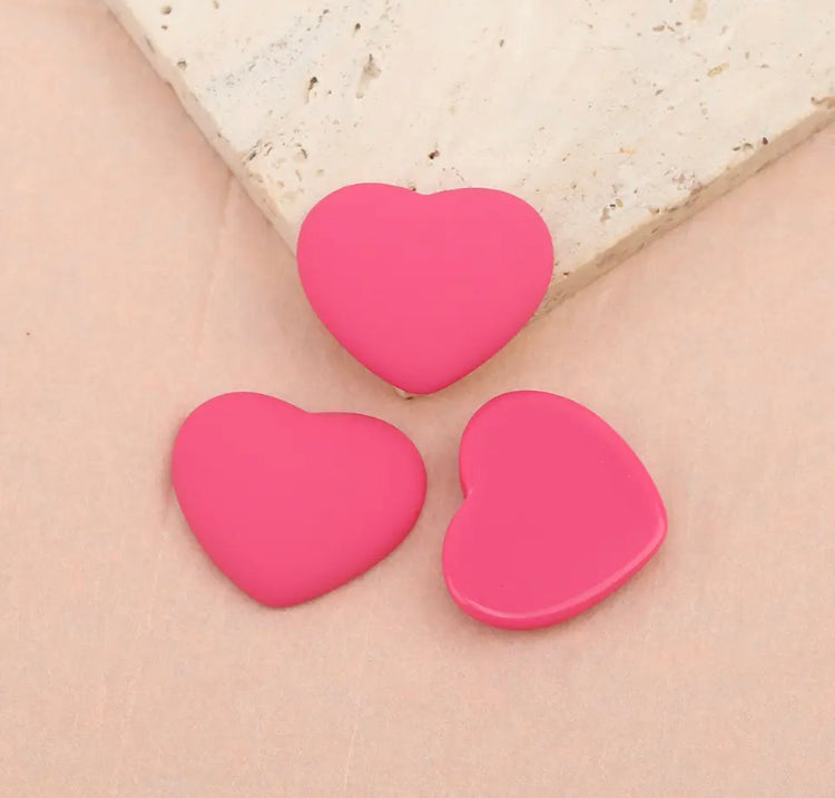 Matte Hearts 23x27mm