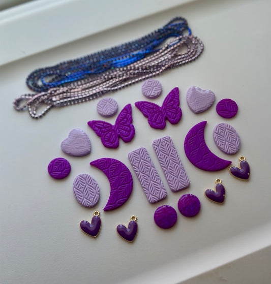 Lavender & Deep Purple - Polymer Clay Set