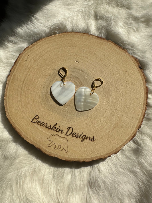 Full Heart - MOP Hypoallergenic Earrings