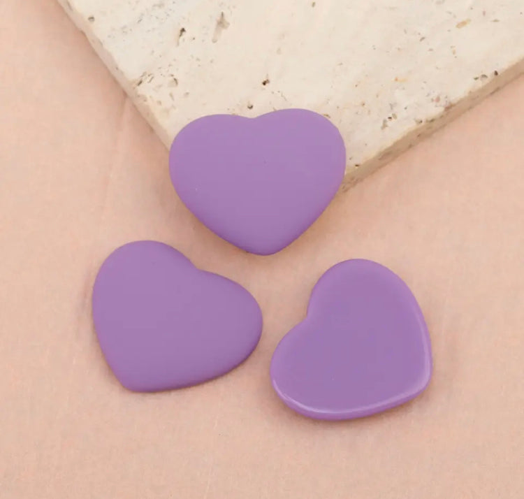 Matte Hearts 23x27mm