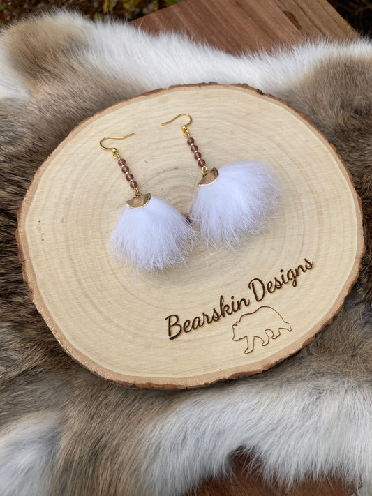 Hypoallergenic Rabbit Fur Dusters Earrings