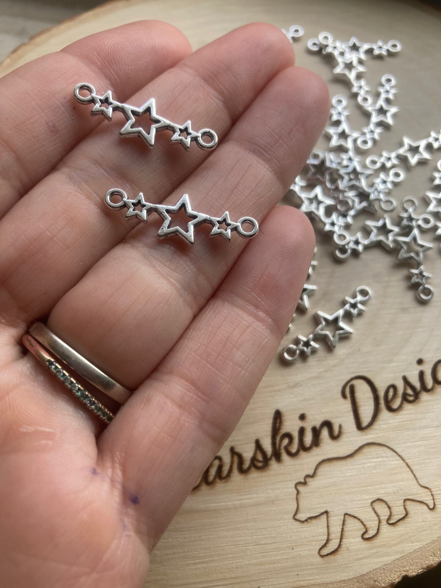 Star Connector Charms - 6pcs