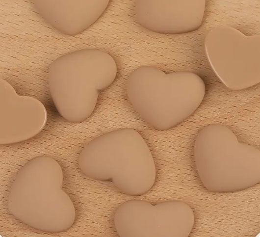 Matte Hearts 17x22mm