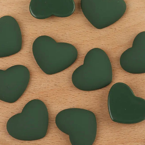 Matte Hearts 17x22mm